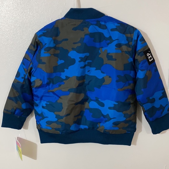 NWT Disney Stitch toddler boys blue Camo print Nylon long sleeve jacket size 2T - Picture 2 of 8